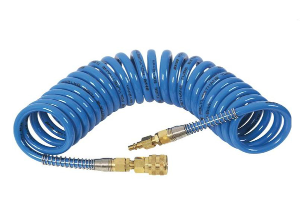 Poza cu NEO PNEUMATIC SPIRAL HOSE 6 x 10mm 5m, POLYURETHANE, WITH CONNECTORS (12-070)