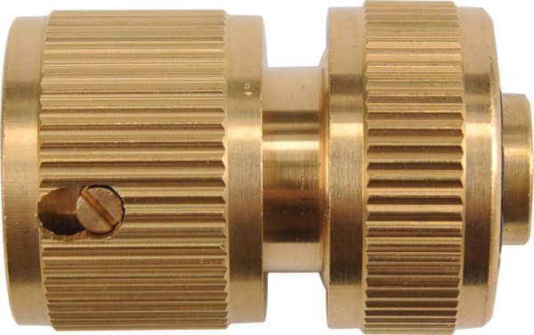Poza cu FLO QUICK COUPLER FOR GARDEN HOSE BRASS 1/2'' WITH STOP FUNCTION (89101)