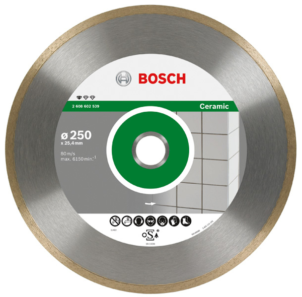 Poza cu BOSCH disc diamantat 250x25,4 CERAMIC (2608602539)