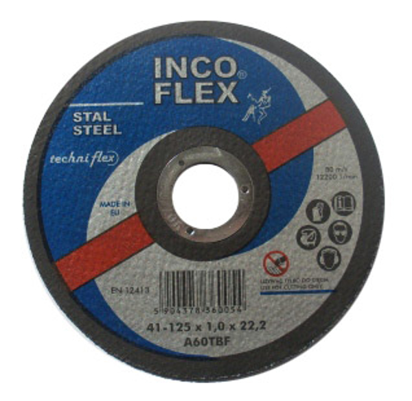 Poza cu INCOFLEX Disc debitare metal 125 x 2,0 x 22,2mm (M41-125-2.0-22A36T)