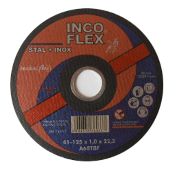 Poza cu INCOFLEX Disc debitare metal (INOX) 115 x 1,0 x 22,2mm (M411-115-1.0-22B60Q)