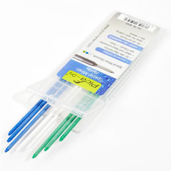 Poza cu PICA REPLACEMENT WATERPROOF CARTRIDGES / 3-BLUE / 3-GREEN / 2-WHITE FOR PENCIL 3030 (4040)