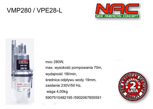 Poza cu NAC Pompa de suprafata 280W VPE28-L (VPE28-L)