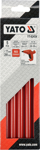 Poza cu YATO batoane de lipit 11,2x200mm RED 5 Buc. (YT-82434)