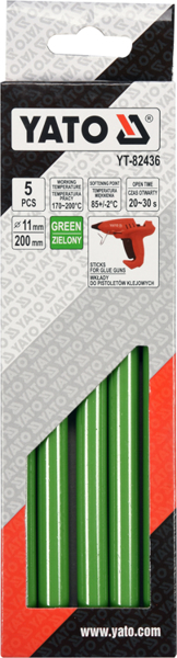 Poza cu YATO batoane de lipit 11,2x200mm GREEN 5 Buc. (YT-82436)
