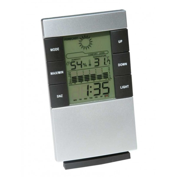 Poza cu TERDENS THERMOMETER / MULTIFUNCTION HYGROMETER WITH CLOCK AND CALENDAR (6374)