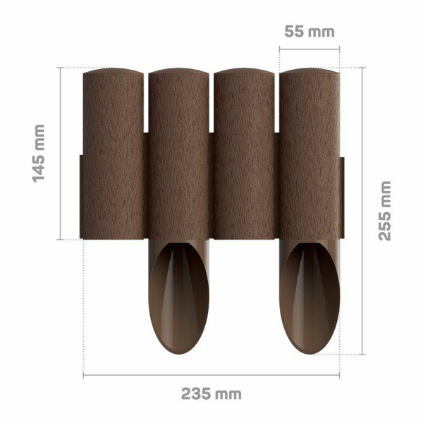 Poza cu CELLFAST GARDEN PALISADE 5 dogs 2.3 rm BROWN (34-041)