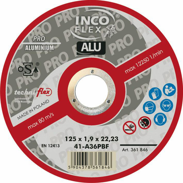 Poza cu INCOFLEX Disc taiere INCOFLEX ALUM. 125*1,0 (MN417-125-1.0-22A60P)