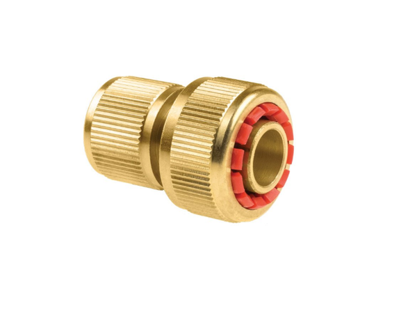 Poza cu CELLFAST QUICK CONNECTOR FOR GARDEN HOSE 3/4 ''BRASS WITH STOP BRASS FUNCTION (52-825)