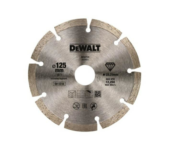 Poza cu DEWALT Disc diamantat segmentat 125x1,7x22,2mm (DT3711-QZ)