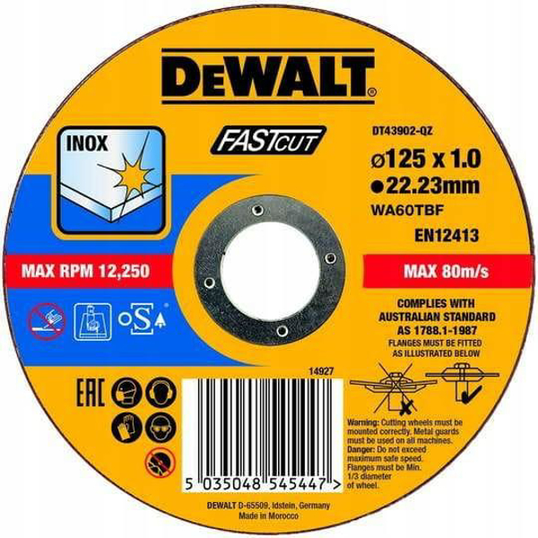 Poza cu DEWALT Disc debitare metal 125x1,0mm (DT43902-QZ)