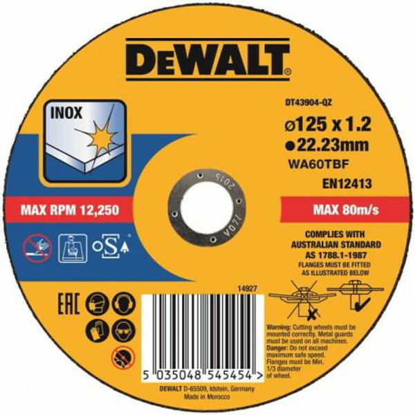 Poza cu DEWALT Disc debitare metal 125x1,2mm (DT43904-QZ)