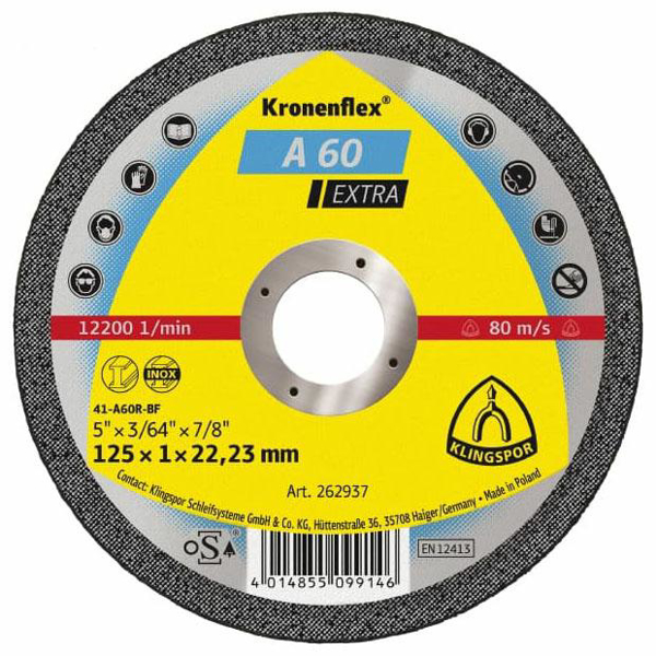 Poza cu KLINGSPOR Disc 230mm x 3,0mm x 22,2mm A24 Extra (328761)