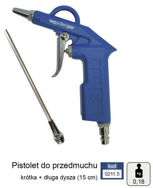 Poza cu ADLER Pistol pneumatic 2cm+15cm (0211.5)