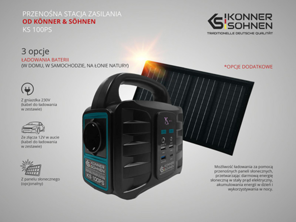 Poza cu KÖNNER & SÖHNEN Generator KS 100PS 100 W (KS100PS)