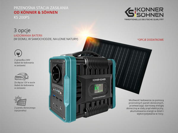 Poza cu KÖNNER & SÖHNEN Generator KS 200PS 200 W (KS200PS)
